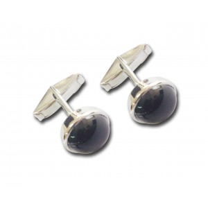 Black Star Round Cufflink