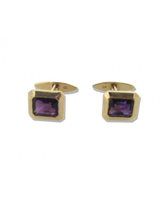 Amethysts Cufflinks in Gold