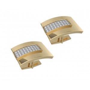 George Gold Diamond Cufflinks