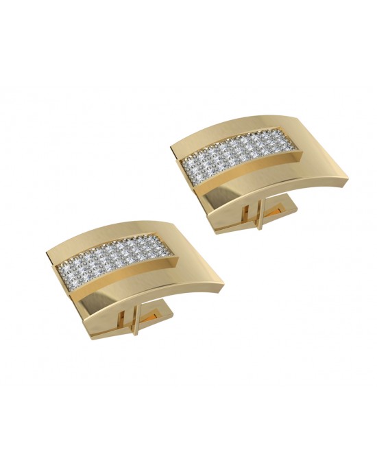 George Gold Diamond Cufflinks