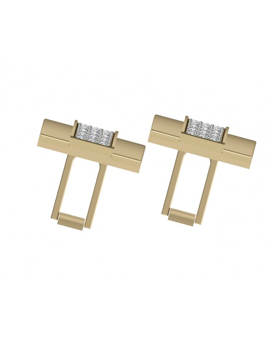 George Gold Diamond Cufflinks