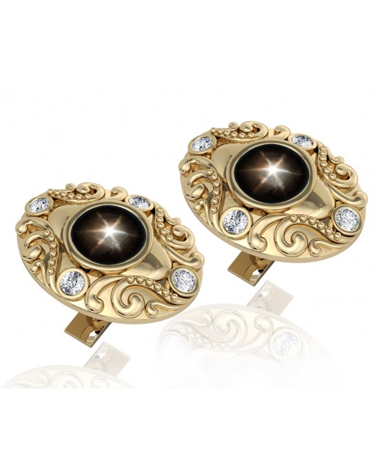 Black Star Diopsite cufflinks