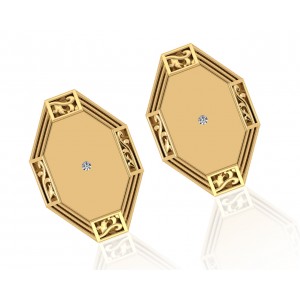 James Simple Gold Cufflinks