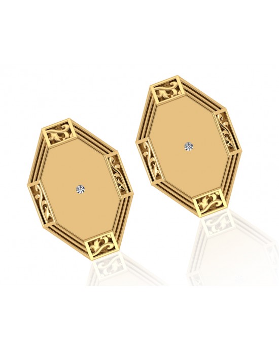 James Simple Gold Cufflinks