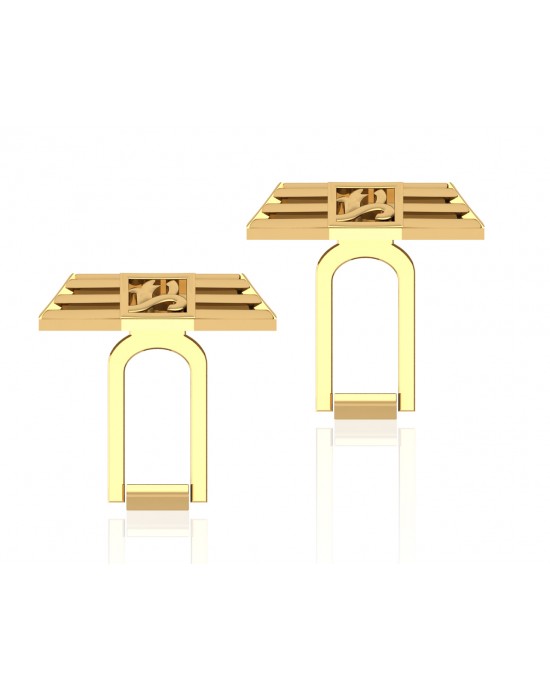 James Simple Gold Cufflinks