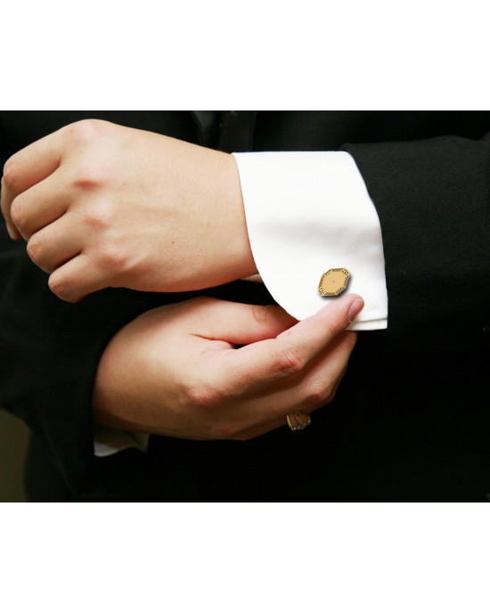 James Simple Gold Cufflinks