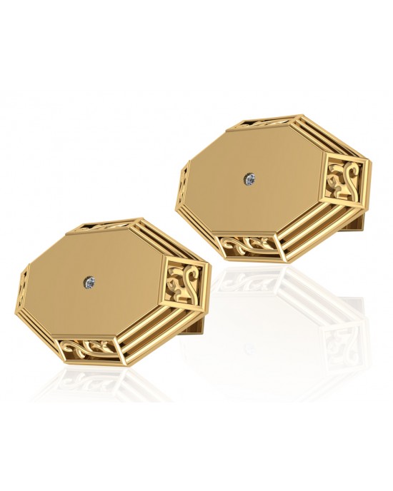 James Simple Gold Cufflinks