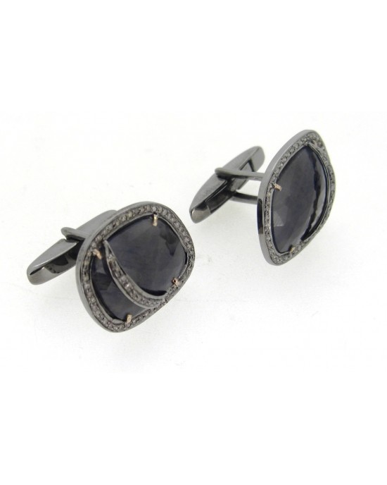 Multi Color Sapphire Cufflink