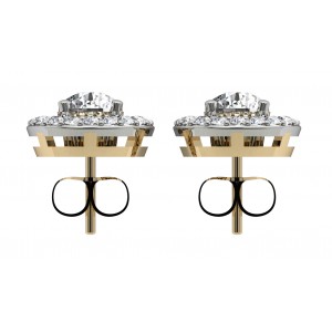 Alluring Diamond Solitaire Cluster Earring