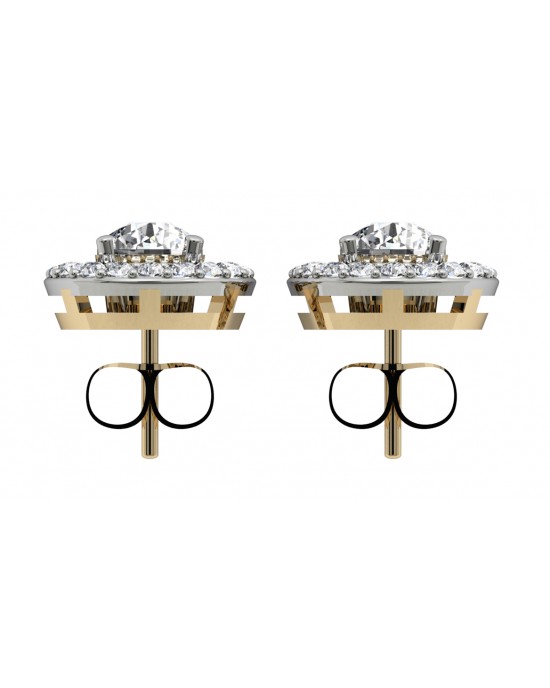 Alluring Diamond Solitaire Cluster Earring