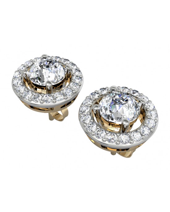 Alluring Diamond Solitaire Cluster Earring