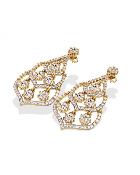 Alluring Diamond cluster danglers