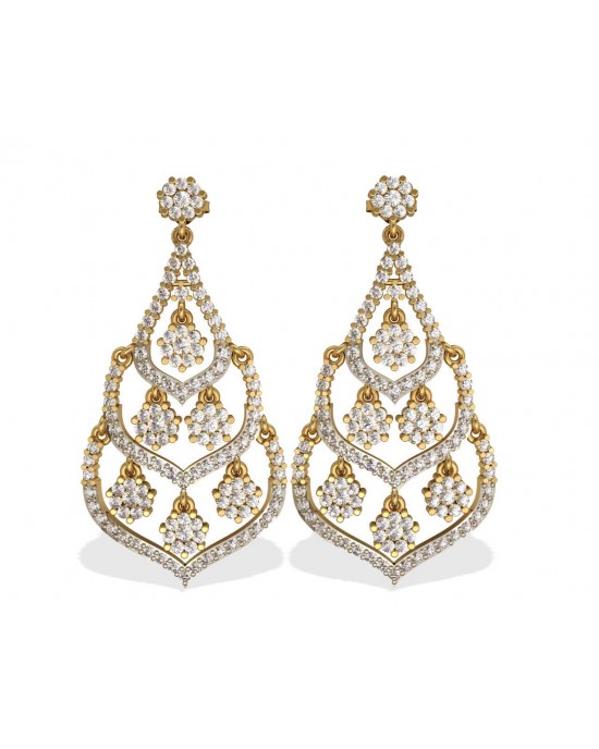 Alluring Diamond cluster danglers