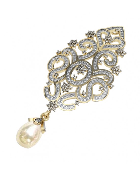 Alluring Pearl & Diamond Pendant