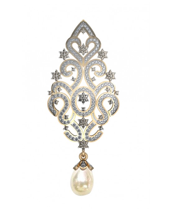 Alluring Pearl & Diamond Pendant