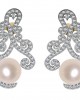 Alluring Pearl & Diamond designer Earrings