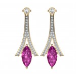 Amethyst with Diamond Earrings