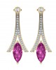 Amethyst with Diamond Earrings