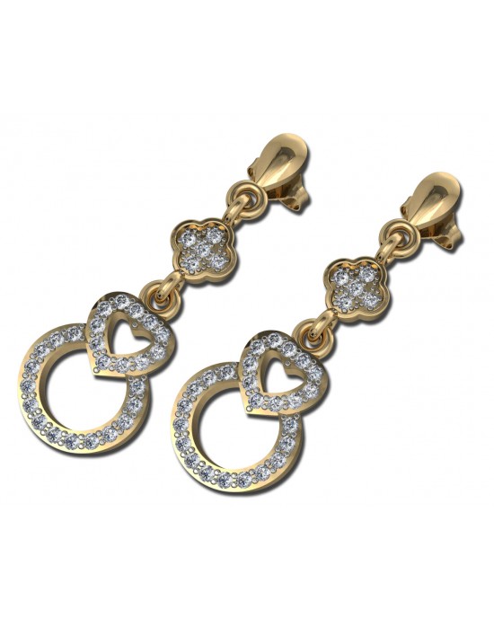 Angel Heart Diamond Earrings