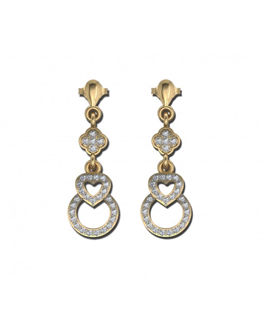 Angel Heart Diamond Earrings