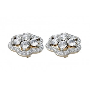 Bewitching Diamond Floral Cluster Earrings