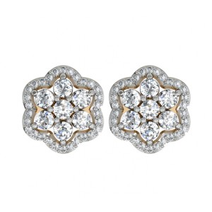 Bewitching Diamond Floral Cluster Earrings