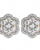 Bewitching Diamond Floral Cluster Earrings