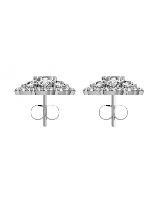 Bewitching Diamond Floral Cluster Earrings