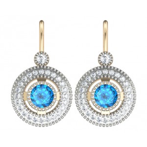 Blue Topaz Eartops 