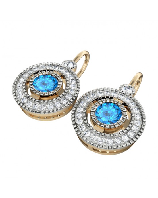 Blue Topaz Eartops 