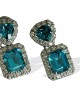 Blue Topaz with Diamonds earrings