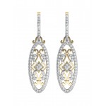 Captivating Trendy Diamond danglers on Hoops