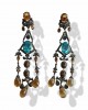 Chandelier Earrings with Blue Topaz