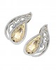 Contemporary Two tone Diamond Earclips