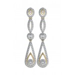 Dainty Long diamond Earrings