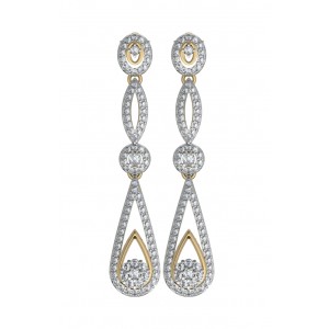 Dainty Long diamond Earrings