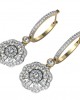 Delicate Diamond Danglers on Hoops