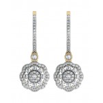 Delicate Diamond Danglers on Hoops