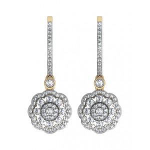 Delicate Diamond Danglers on Hoops