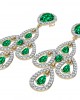 Delicate Emerald Diamond Danglers