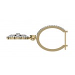 Delicate Emerald Diamond Earrings On Hoops