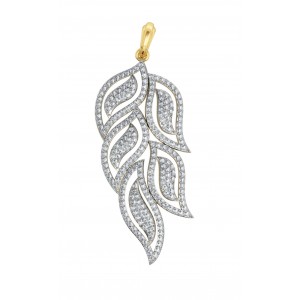 Designer Diamond leaf design Pendant