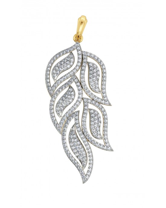 Designer Diamond leaf design Pendant