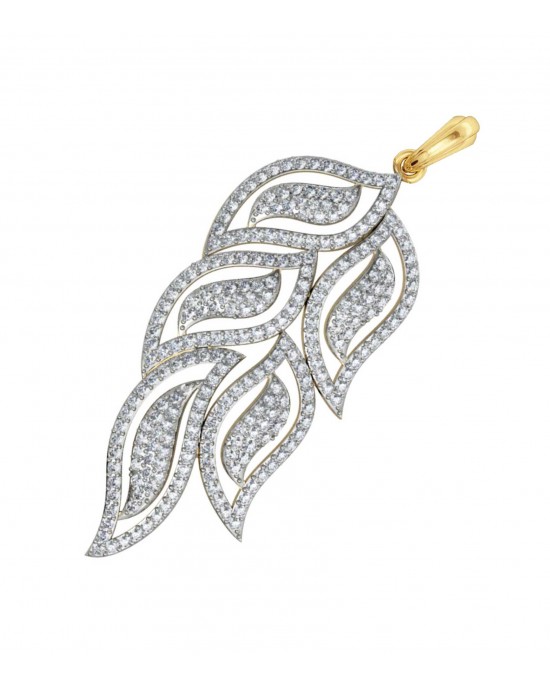Designer Diamond leaf design Pendant