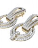 Diamond Contemporary Ear Clips 