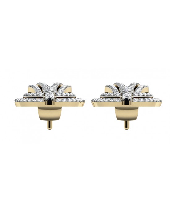 Diamond Contemporary Ear Clips 