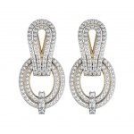 Diamond Contemporary Ear Clips 