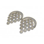 Diamond Crescent Earrings