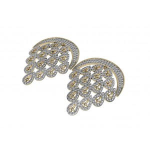 Diamond Crescent Earrings