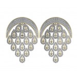 Diamond Crescent Earrings